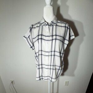 Women's Calvin Klein Short Sleeve Button Down - Size Medium